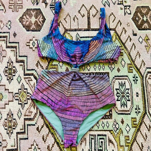 Mara Hoffman radial knot one piece swimsuit - Picture 1 of 6